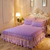 Юбка-кровать из кружевной пряжи, кружевное утолщенное стеганое покрывало с начесом, защитный чехол для матраса, постельные принадлежности