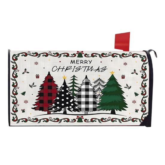 Зимний магнитный чехол для почтового ящика стандартного размера 18 x 21 дюйм Обёртки для почтового ящика с надписью «Счастливого Рождества»