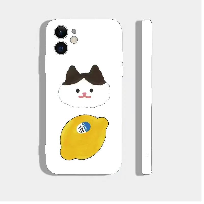 Мультяшная пара Кролик и Медведь Чехол для телефона Для IPhone 13 12 11 14 15 Pro XS MAX 7 8 Plus Mini X XR SE20 Клубника Животные Чехлы