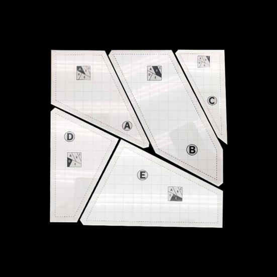 1 комплект линейки для лоскутного шитья, шаблон для резки, форма для резки для квилтинга, высокая точность, прозрачная печать, многоразовая неразрывная швейная линейка для пэчворка