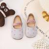 Ins детские туфли принцессы 2025 весна и осень новые корейская версия для девочек в горошек маленькие кожаные туфли детские туфли Doudou на мягкой подошве