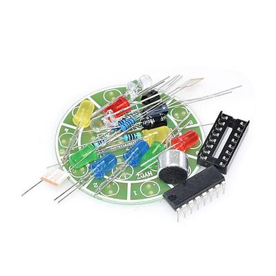 CD4017 красочный голосовое управление, вращающийся светодиодный светильник, комплект электронного производства, комплект «сделай сам», запасные части, студенческая лаборатория