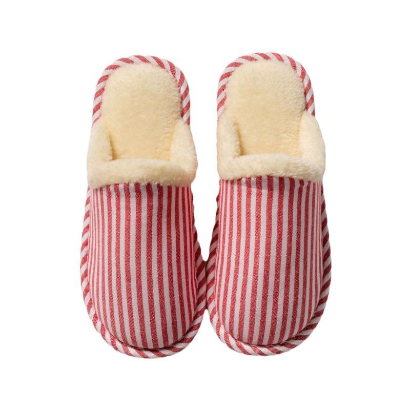 Новые домашние противоскользящие и теплые шерстяные хлопковые тапочки