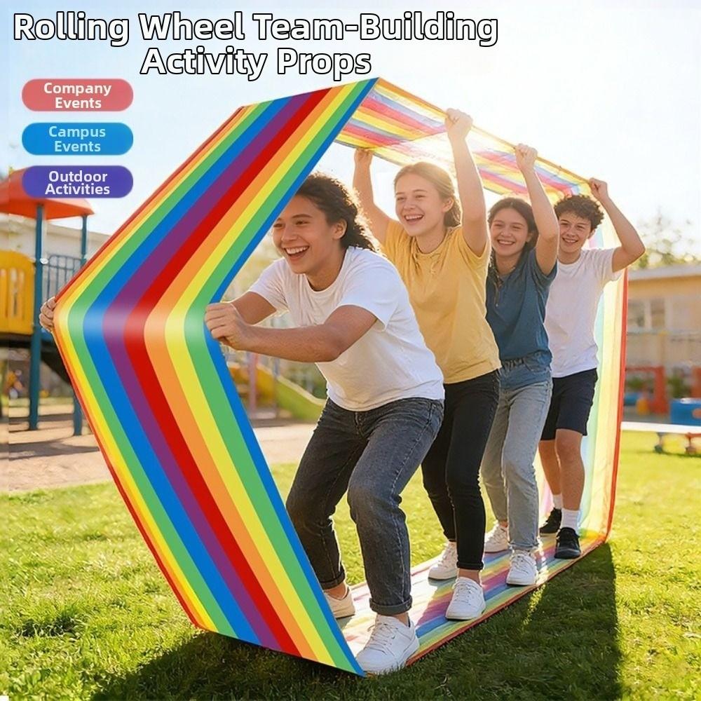 Long Striped Teamwork Game Mat Durable Group Activity Mat New Party Game Mat Outdoor Use