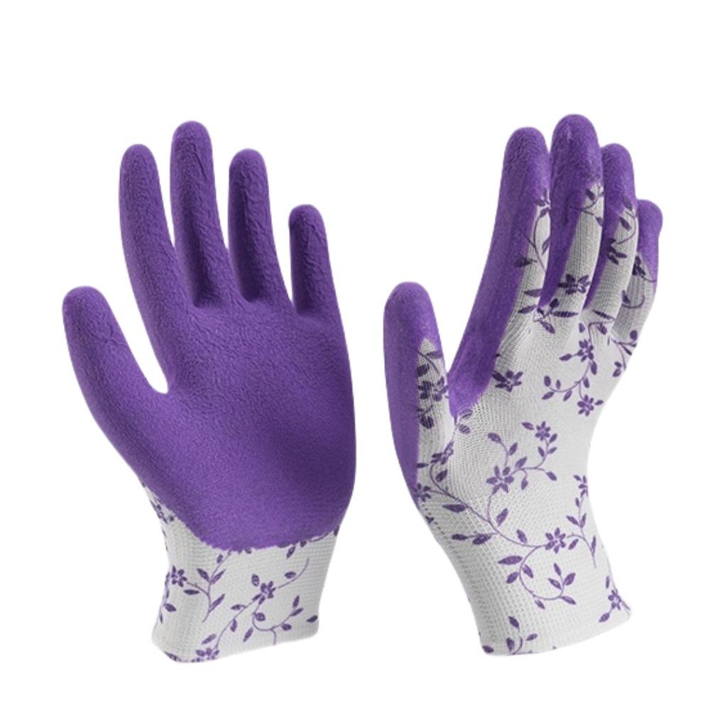 3Pairs Comfortable Gardening Gloves Breathable Working Glove Durable Latex Foam Gloves Outdoor