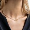Золотая 18K Титановая Сталь Цепь Фигаро Чокер Ожерелье для Женщин