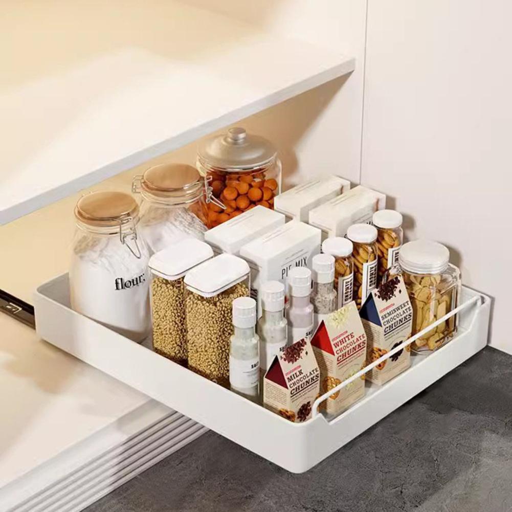 Pull Out Cabinet Organizer, Out Pantry Shelves With Nylon Adhesive, Sliding Drawer Pantry Shelf For Living Room, Kitchen