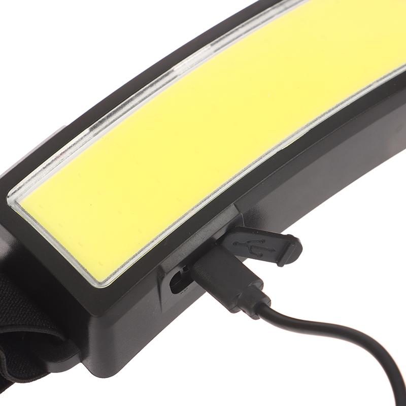 Портативные светодиодные фонари Cob, 3-режимные уличные фонари, встроенный аккумулятор, перезаряжаемый через USB, фонарь для кемпинга, рыбалки, скалолазания