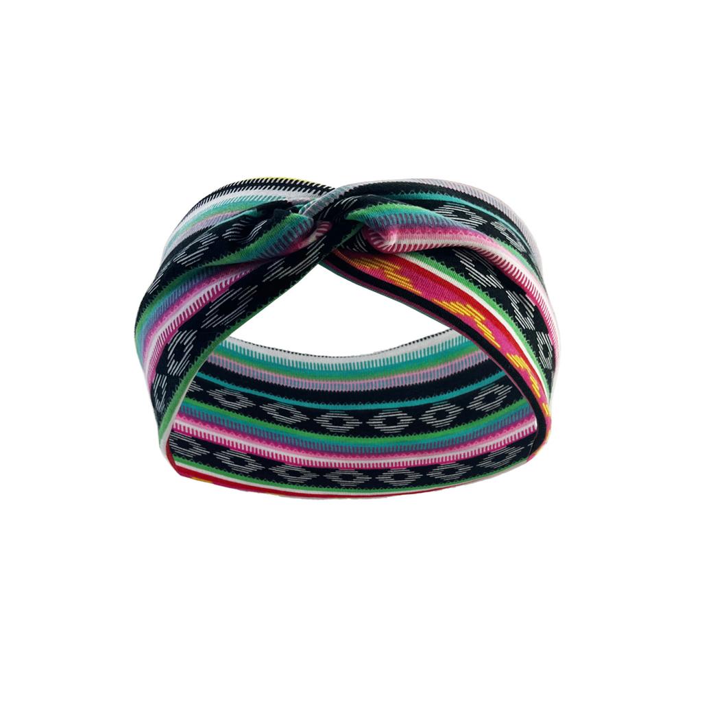 Neo-retro Elastic Headband Headscarf Women Girls Floral Print Cotton Soft Bohemian Headband Hair Accessories