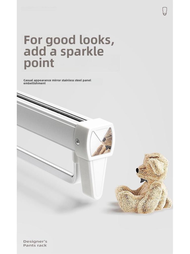 Telescopic Pull-Out Trouser Rack for Wardrobe Storage