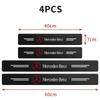 4pcs Car Door Sill Protector Carbon Fiber Pattern Threshold Stickers for Mercedes Benz W211 W204 W210 W203 CLA GLA Accessories WZ9