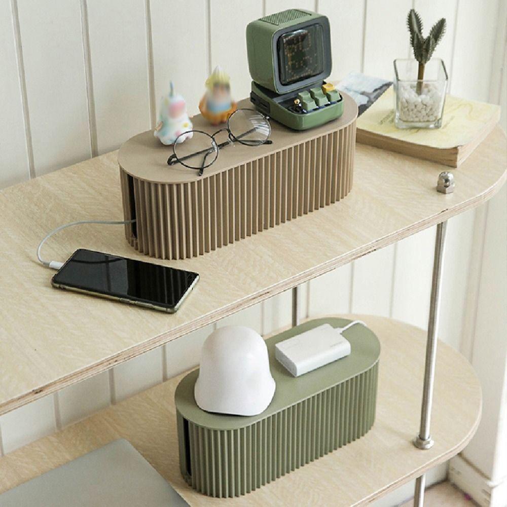 Plastic Power Line Storage Case Dustproof Wire Storage Box WiFi Router Socket Storage Box  Office