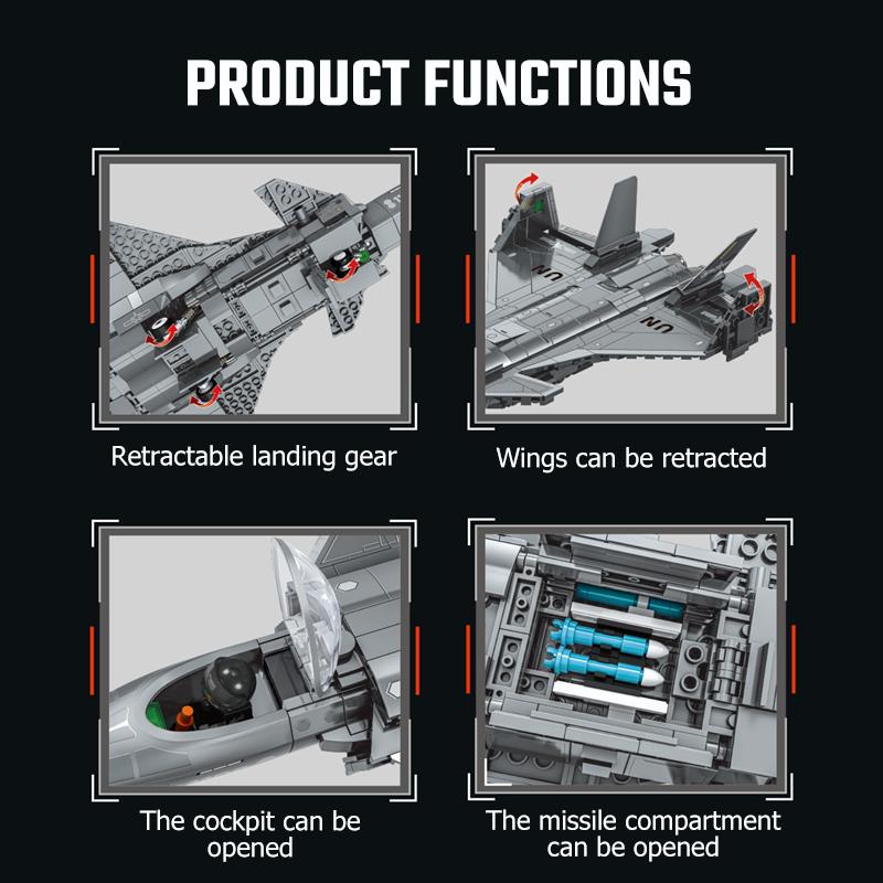 625 шт. Военная серия истребитель сборка строительные блоки MOC вооруженный самолет модель кирпичи самолет строительные наборы игрушки подарки