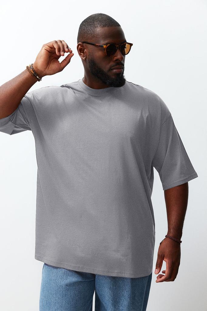 Men's Style Plus Size Plus Size White Oversize Comfortable Basic 100% Cotton T-Shirt
