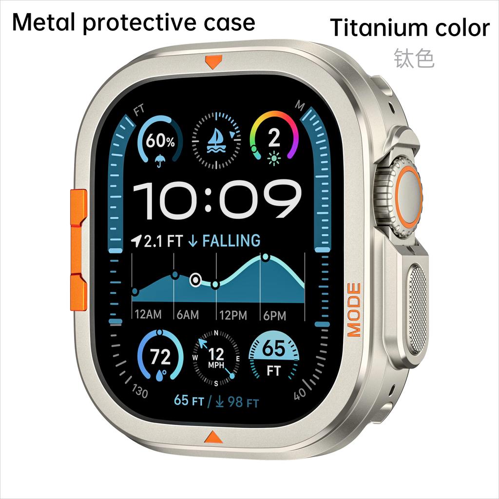 Metal Case for Apple Watch Series 10 46mm Protector Case Aluminum Cover Bumper Frame for IWatch Ultra 49mm