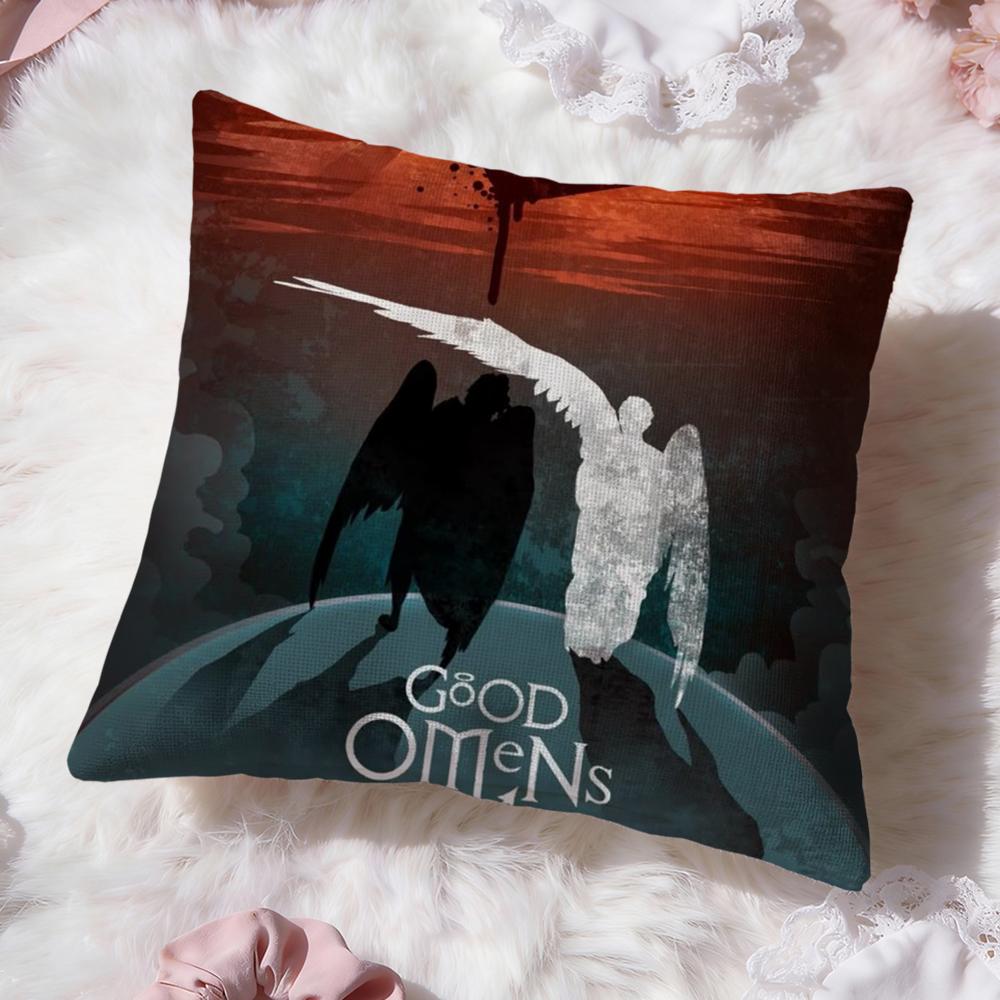 Чехол на подушку G-Good Omens Премиум Комфорт Двусторонний Чехол для Подушки - Дизайн "Два в Одном" для Любой Комнаты и Салона Автомобиля