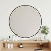 VidaXL Wall Mirror Makeup Vanity Cosmetic Bedroom Decoration Bathroom Living Room Interior Black Ø 348187