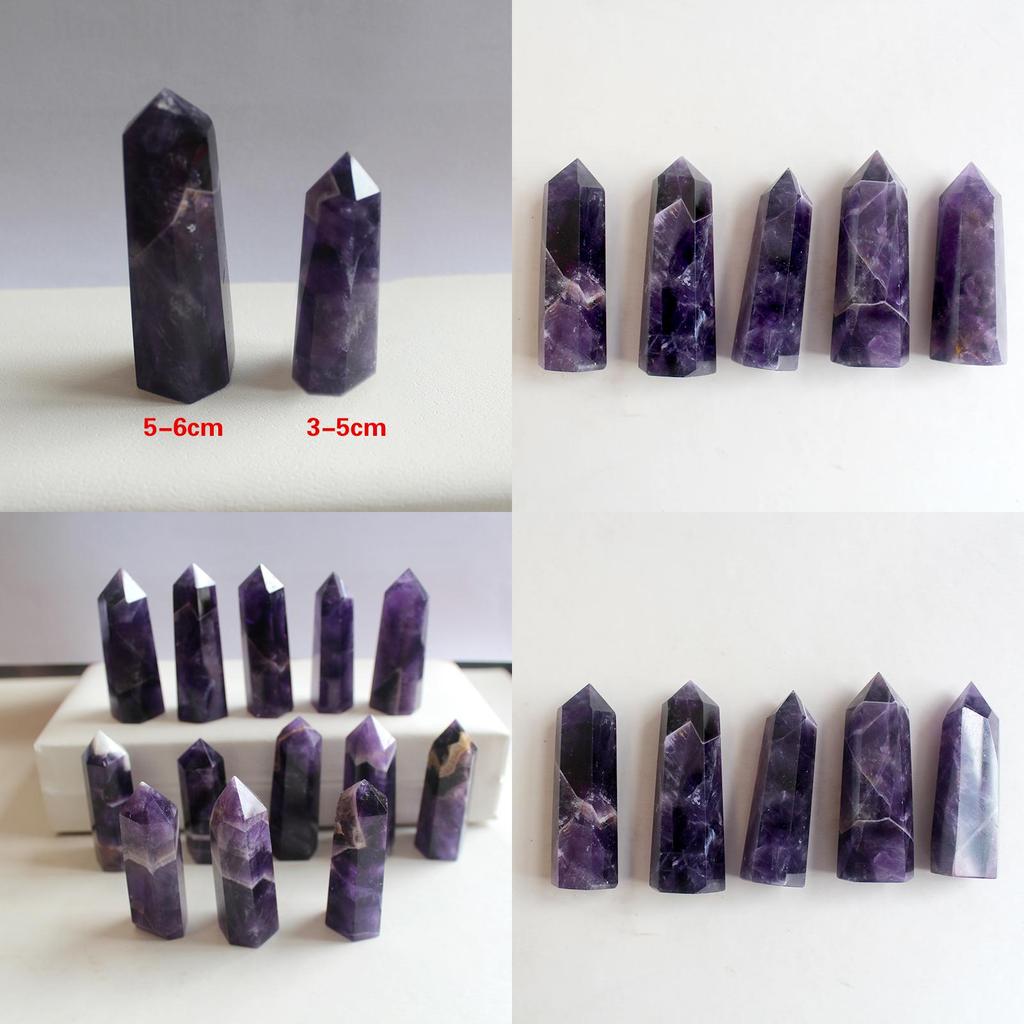 Exquisite Natural Purple Dream Amethyst Quartz Crystal Stone Point Hexagonal Wand