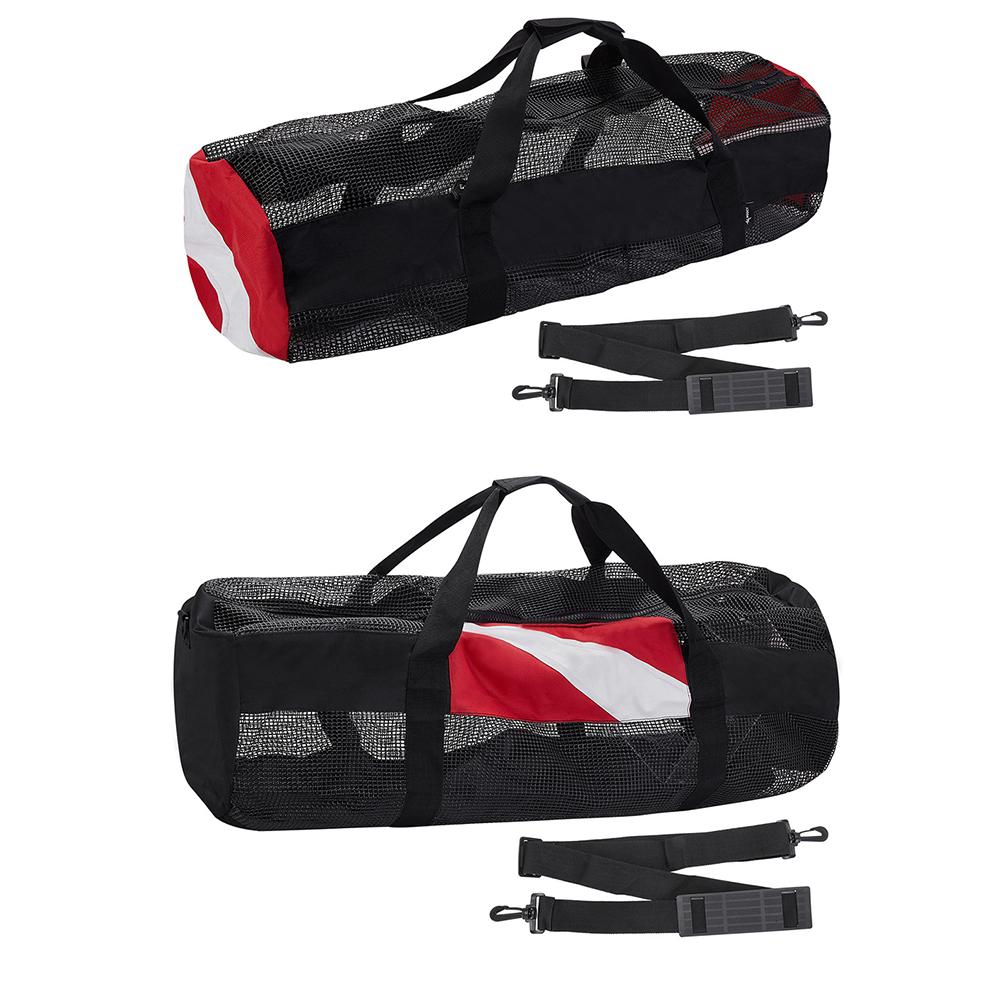 Portable Scuba Diving Mesh Tote Extra Large Fitness Luggage Bag with Adjustable Shoulder Strap Snorkeling Gear Organizer