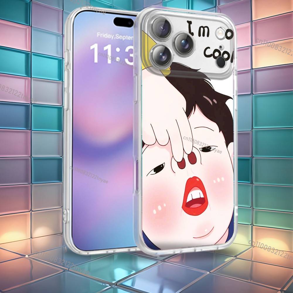 Funny Cute Boy Girl Paired Couple Phone Case For iPhone 16,14,17,13,15,12,Air,Plus,Pro,Max,E,Mini Frosted for Magnetic Wireless