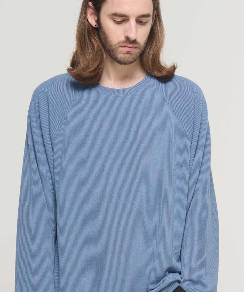 CARGOBROS Soft Raglan Layered Long Sleeve Knit (Blue)