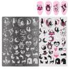 Butterfly Nails Stamp Templates French Tip Nails Stamping Plates Manicure Template Tool Flowers Nails Stencil Stamp