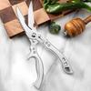 Прочные ножницы для птицы с пружинной ручкой, кухонные ножницы из нержавеющей стали для куриных ребер, рыбы, 4-в-1, многофункциональный инструмент с кусачкой для костей, открывалкой