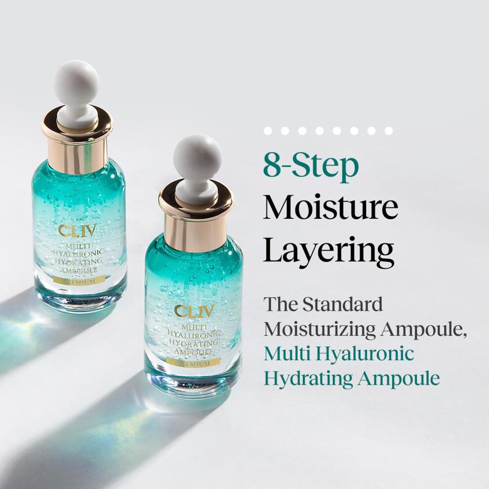 CLIV Multi Hyaluronic Hydrating Ampoule Gesichtsserum | Feuchtigkeitsspendend und tiefenwirksam mit Feuchtigkeit versorgt | F r trockene und raue