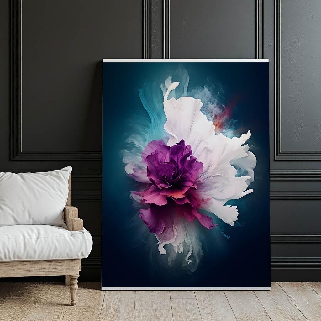 Abstrakcyjny Urok Kwiatu Abstrakcyjny Urok Kwiatu, 50X70 Cm, Bez Ramy, Płótno Premium Na Blejtramie