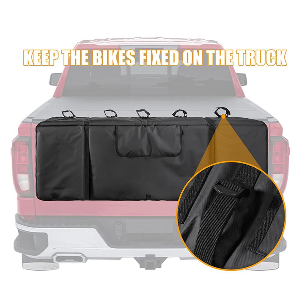 Защитная накладка на задний борт для пикапа для перевозки до 5 горных велосипедов с 2 карманами для инструментов