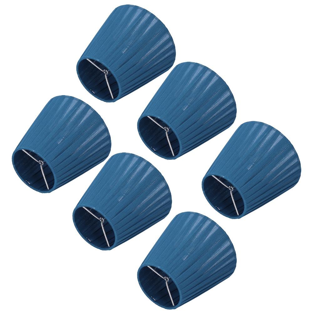 6PCS Clip On Design Cloth Lampshade Lightweight Wall Lamp Shade  Chandelier Replacement
