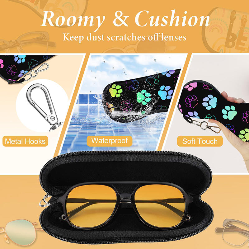 Women Men Outdoor Portable Eyeglass Carrying Bag Travel Soft Reading Glass Pouch Sunglass Case