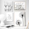 Dandelion Poster Black And White Canvas Art Painting Decoration Life Quote Nordic Posters And Print Wall Pictures For Bedroom