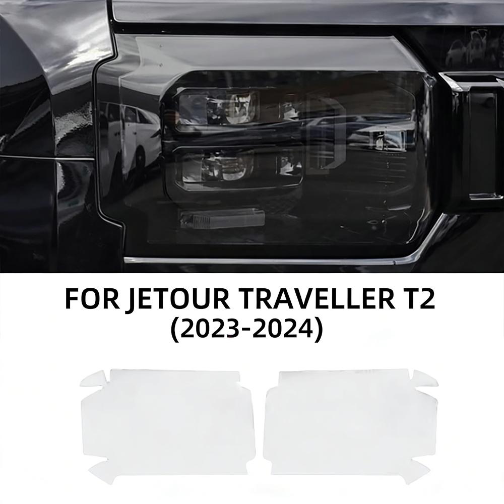 TPU Car Headlight Protective Film For Jetour T2 2023 2024 Transport & Smoke Anti-Scratch Auto External Accessories Auto Parts