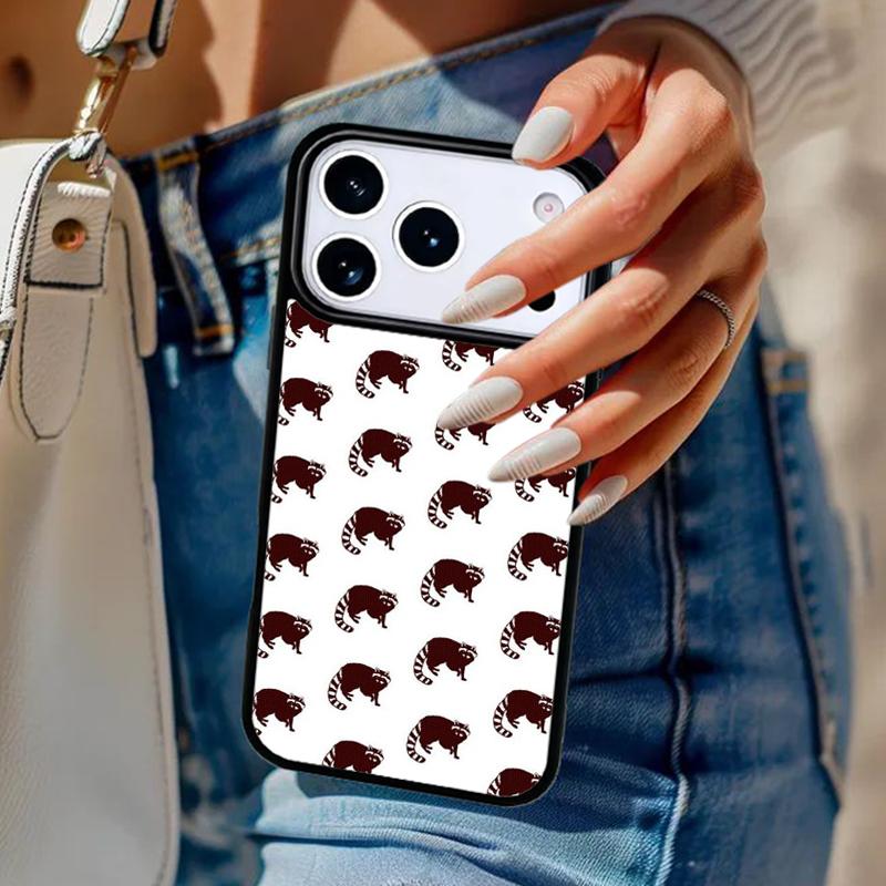 Cartoon Raccoon Kawaii Phone Case For iPhone 17 Air 14 15 13 12 Max Cover For Apple 14 15 16 16e 11 Pro Max Plus Coque