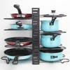 8 Tier Pot Rack, Pots and Pans Organizer for Cabinet, Adjustable Pot Organizer for Kitchen Organization & Storage, Pot Lid Organizer