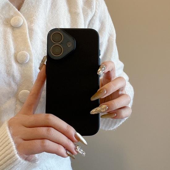 Glass Lens Skin Feel Solid Color Compatible with iPhone 16 Pro Max Apple 17 Phone Case 14/15 Hard Shell Solid Color