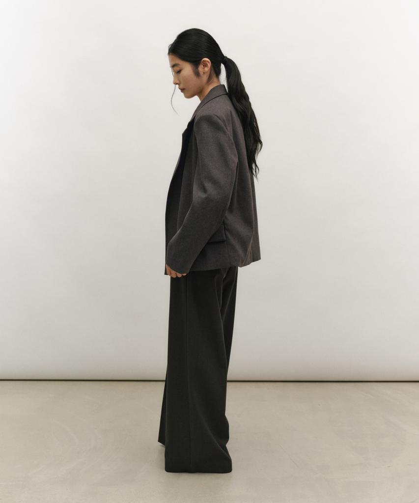 LOW TIDE Minimal Tailored Jacket [Melange Grey]