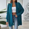 Women's  And Winter Outerwear, Fashionable Loose Sweater, Pearl Studded Cardigan