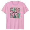 Merry And Bright Christmas Holiday Unisex Unisexs Graphic Tee Shirt