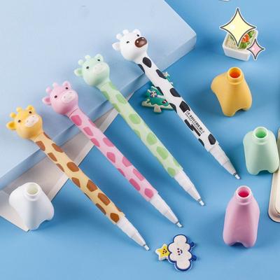 Забавная гелевая ручка жираф Kawaii Милая ручка для письма Канцелярские принадлежности Ручка жираф стоящая Студенты