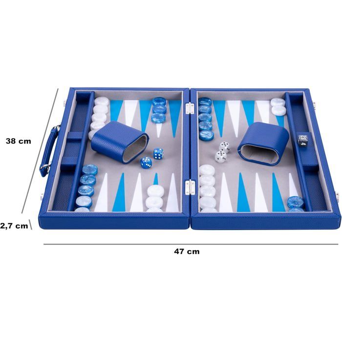 Роскошные нарды 15", 38 см - Высококачественные материалы - жемчужные кости и фишки