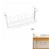 Under-table Storage Rack Table Bottom Power Socket Holder Hanging Rack Line Finishing Desk for Kitch