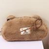 Zipper Capybara Pencil Case Cartoon Stationery Bag Portable Plush Animal Pen Bag  Student