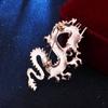 Flying Dragon Legend Animal Lapel Pins Vintage Men Brooch Metal Dragon Badge Suit Coat Collar Pins