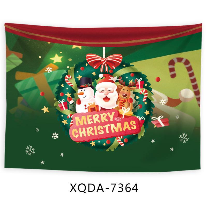 Рождественская Елка Гобелен Санта Клаус Висит Ткани Фон Ткани Рождественская Елка