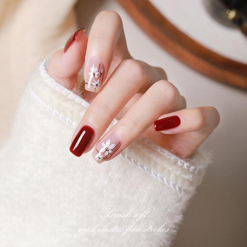 Sandalwood Detail Nail Art Pen Brush 7Mm Paintings Pen Outlining Pen Carving Pen Nail Phototherapy Pen Manicure Tool