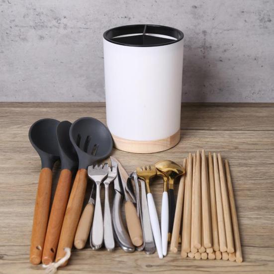 Tableware Storage Container Detachable Kitchen Supplies Lightweight Forks Spoon Cutlery Storage Organizer Practical Store Drainage Hole