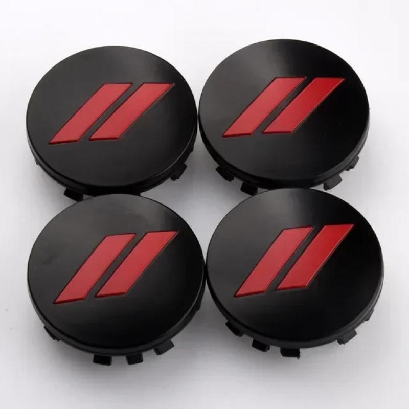 63mm 4pcs  for Dodge Wheel Cap Hubs Silver Bars Emblem Hellcat SRT Car Rims Cover for Chrysler Accessories
