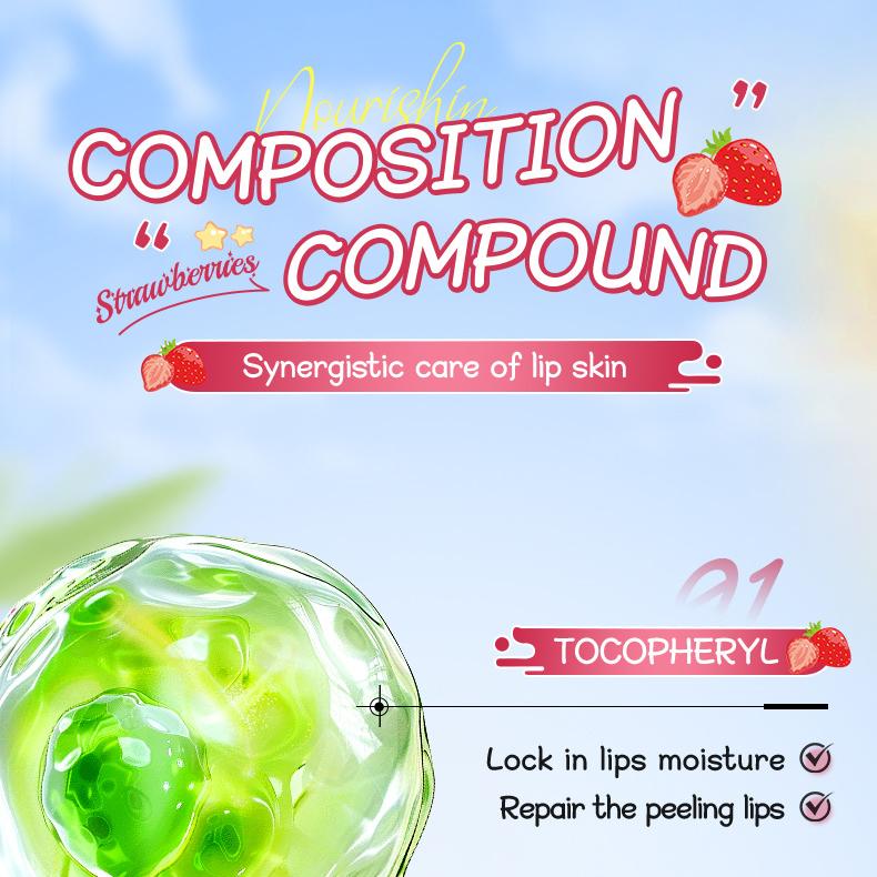 Бальзам для губ Fruit Sandwich Temperature SADOER Hydrating Moisturizing Temperature Увлажняющий бальзам для губ
